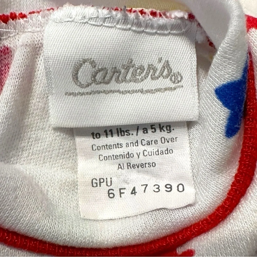 Vintage Carter’s Blue and White Starry Bear 2-Piece Outfit - 0-3 Months